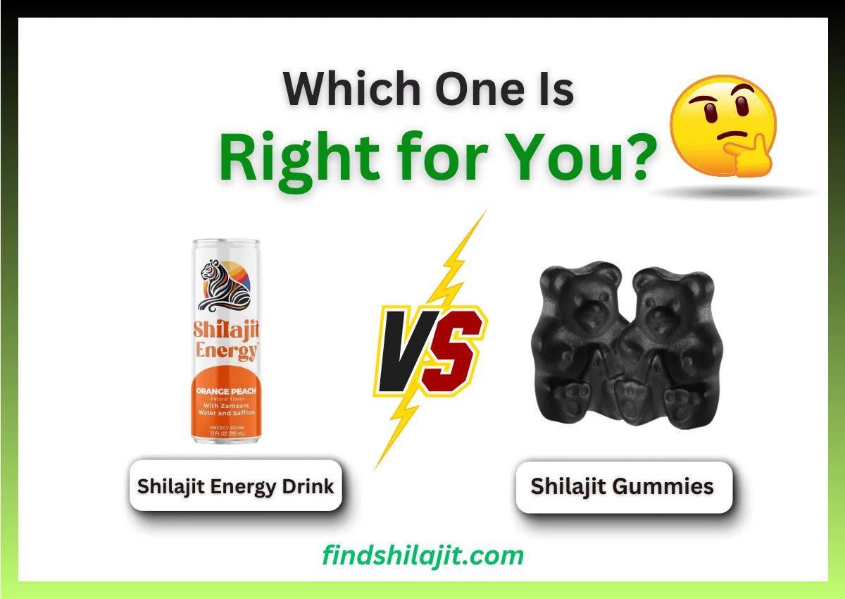Shilajit Gummies vs Shilajit Energy Drink