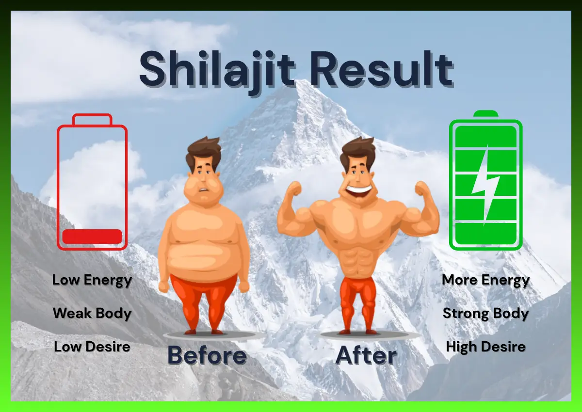Shilajit Before and After