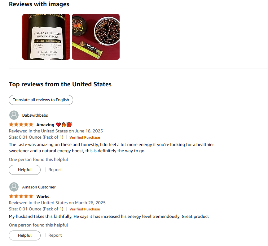 shilajit honey stick real reviews
