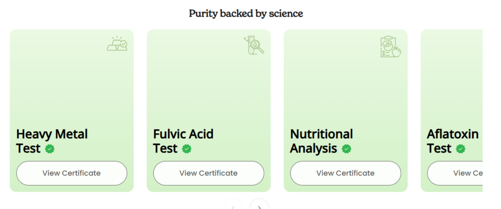 shilajit lab test