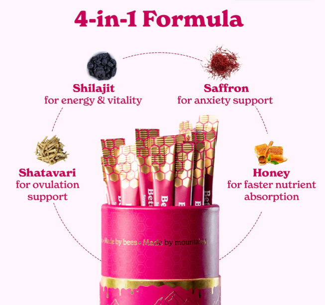 shilajit honey stick ingredients image