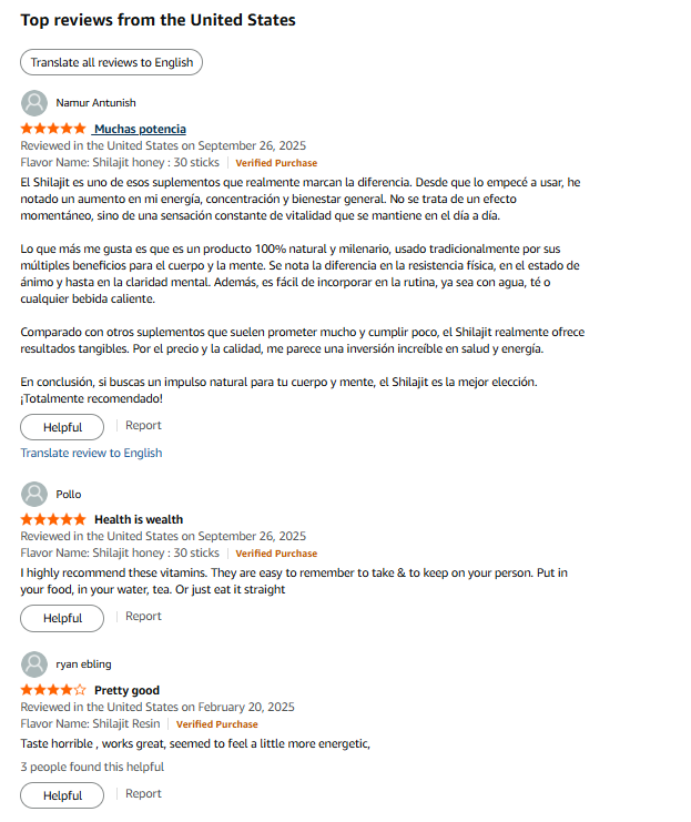 Shilajit Honey Sticks Real Reviews