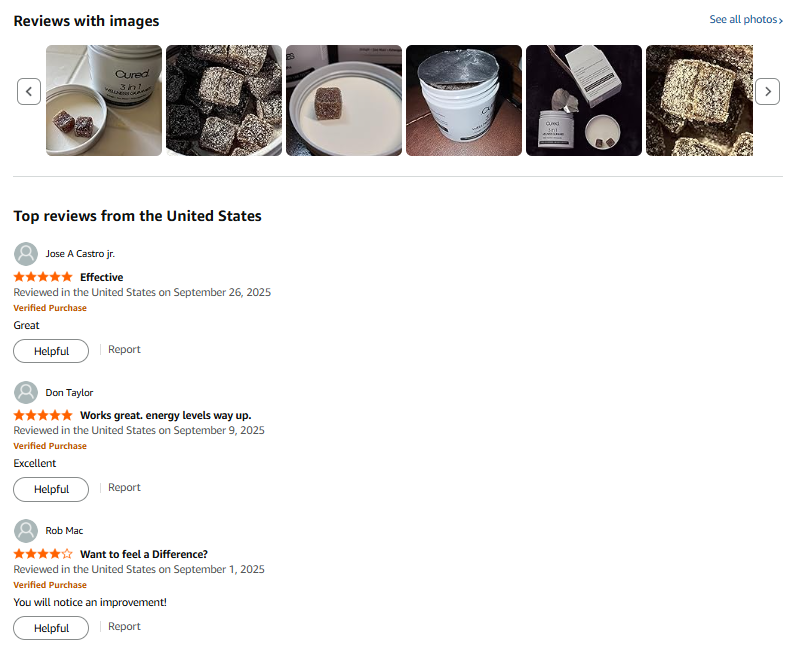 Cured 3-in-1 Shilajit Gummies Reviews