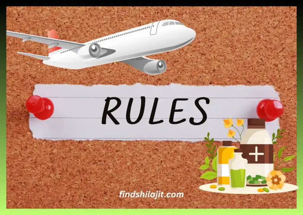 suppliments rules for travel in flights