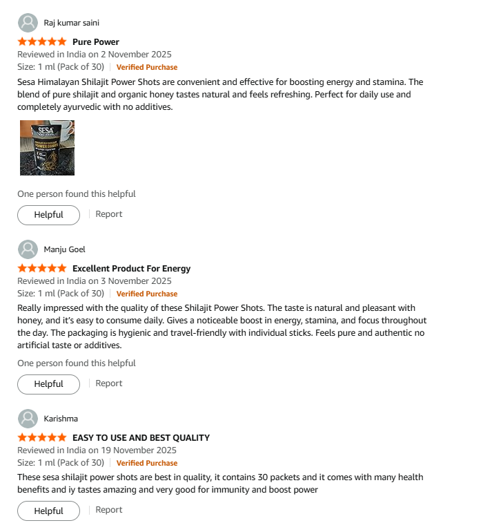 Shilajit Honey Sticks Reviews