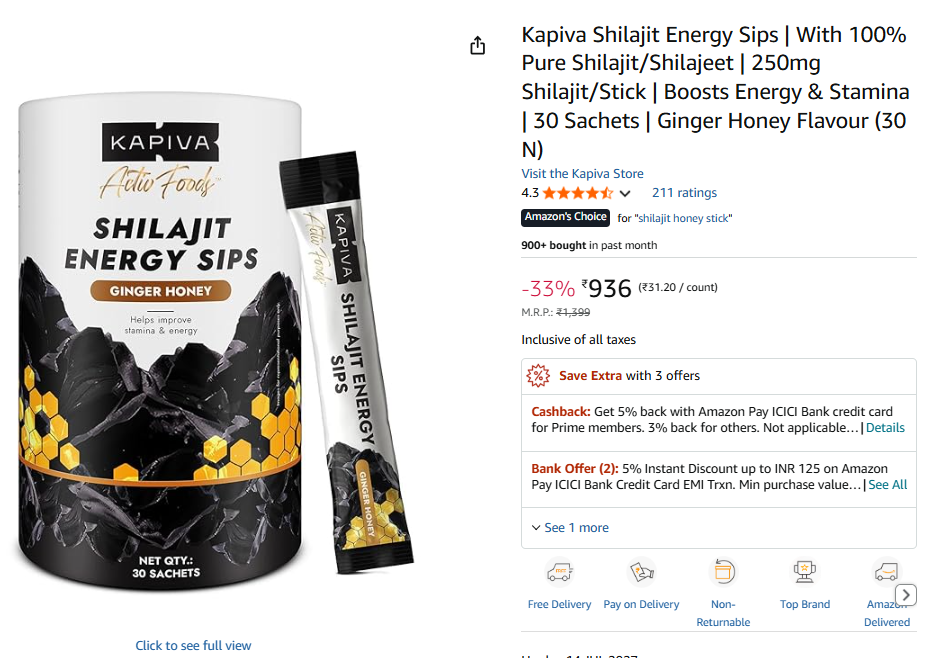 Kapiva Shilajit Energy Sips – Brand Kapiva