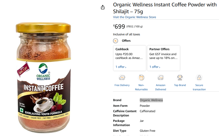 organic wellness shilajit