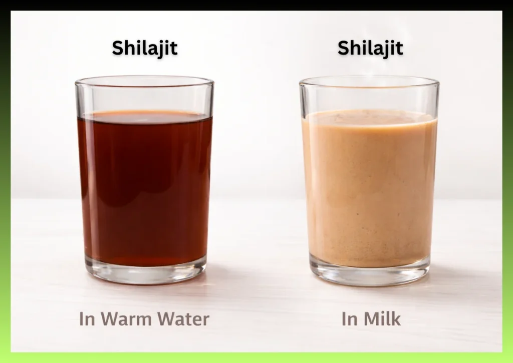 Shilajit Lukewarm Water vs Milk