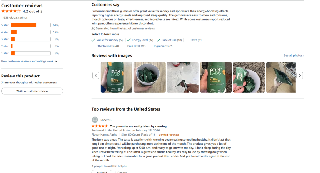 Root Labs Shilajit Gummies Reviews