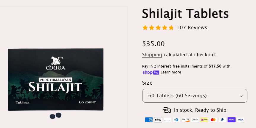chuga shilajit tablets