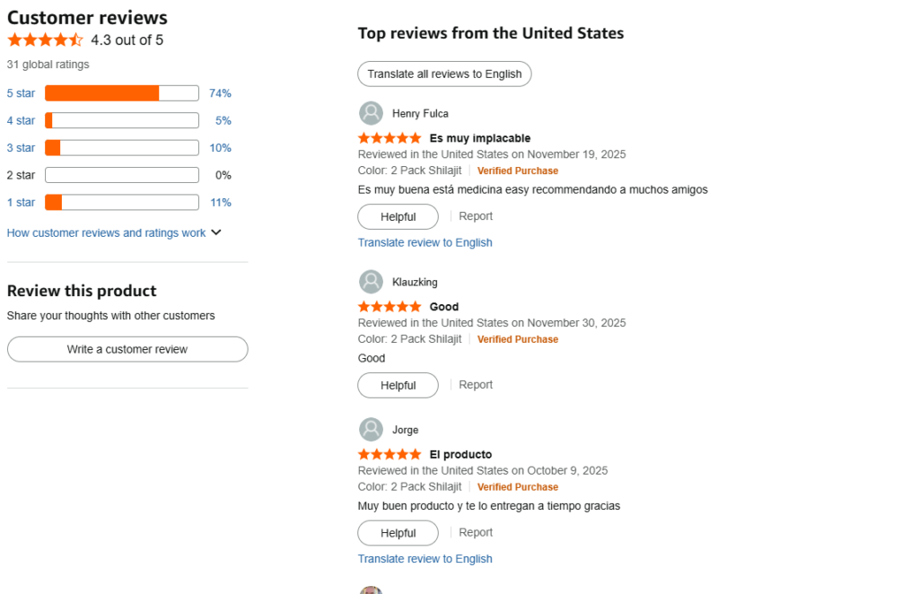 Flynew Shilajit Ultra Amazon Reviews