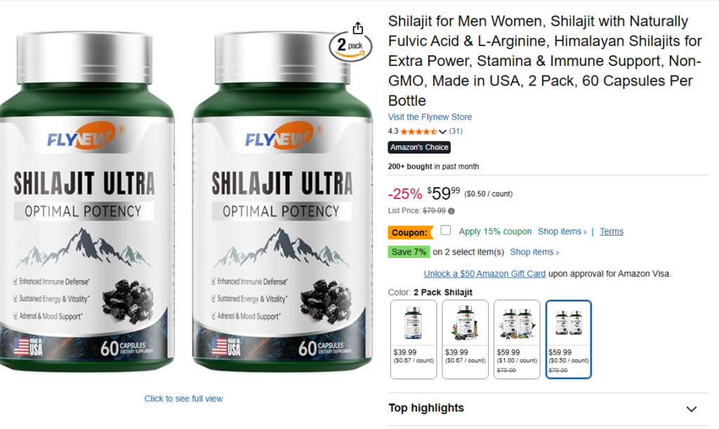 Flynew Shilajit Ultra Reviews