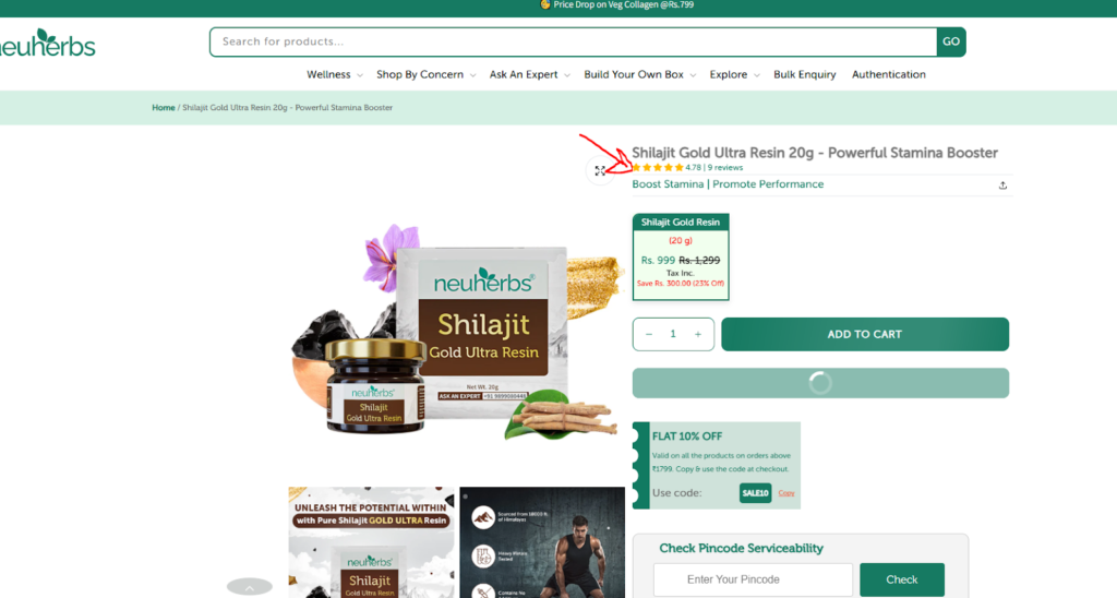 Shilajit Gold Ultra Resin