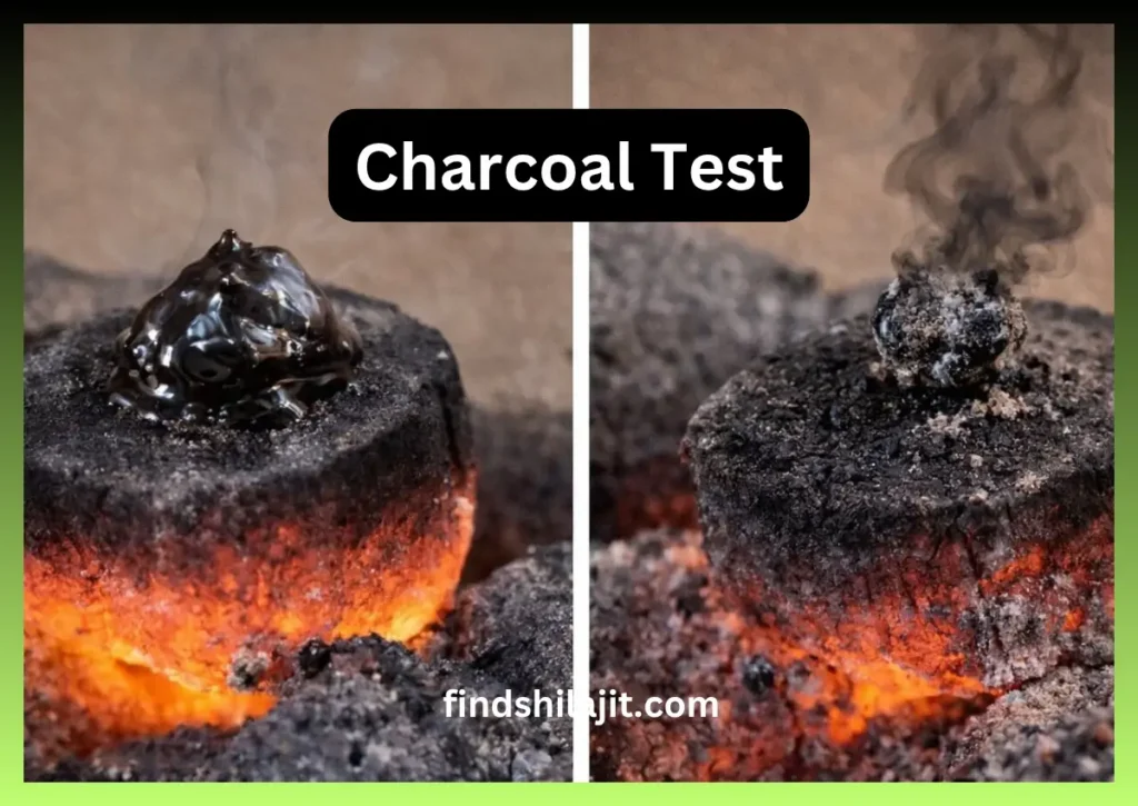 Shilajit Charcoal Test