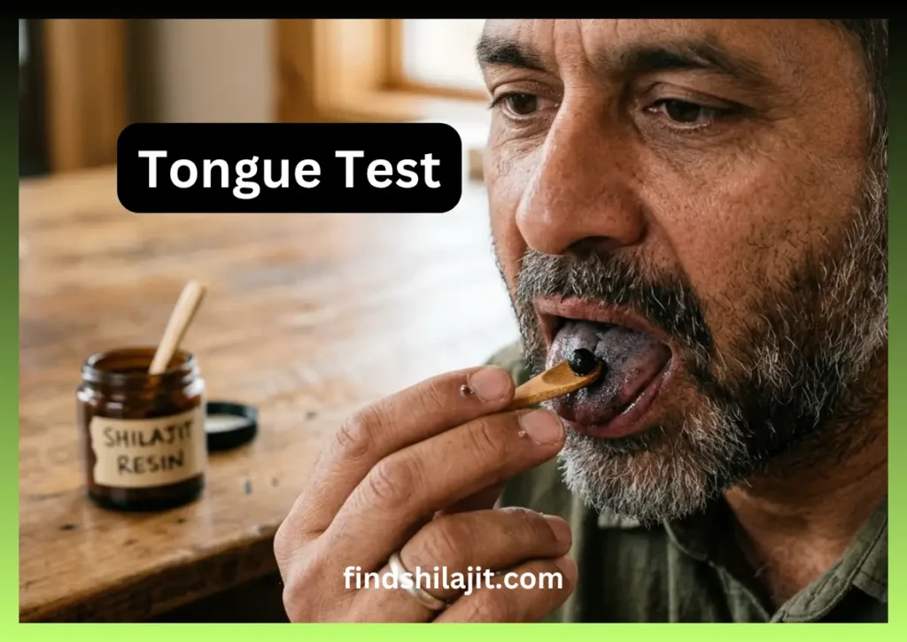 shilajit Tongue Test