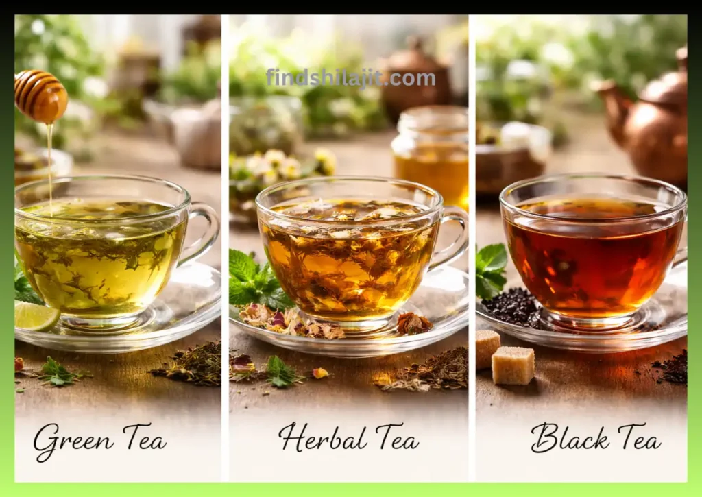 shilajit with tea
