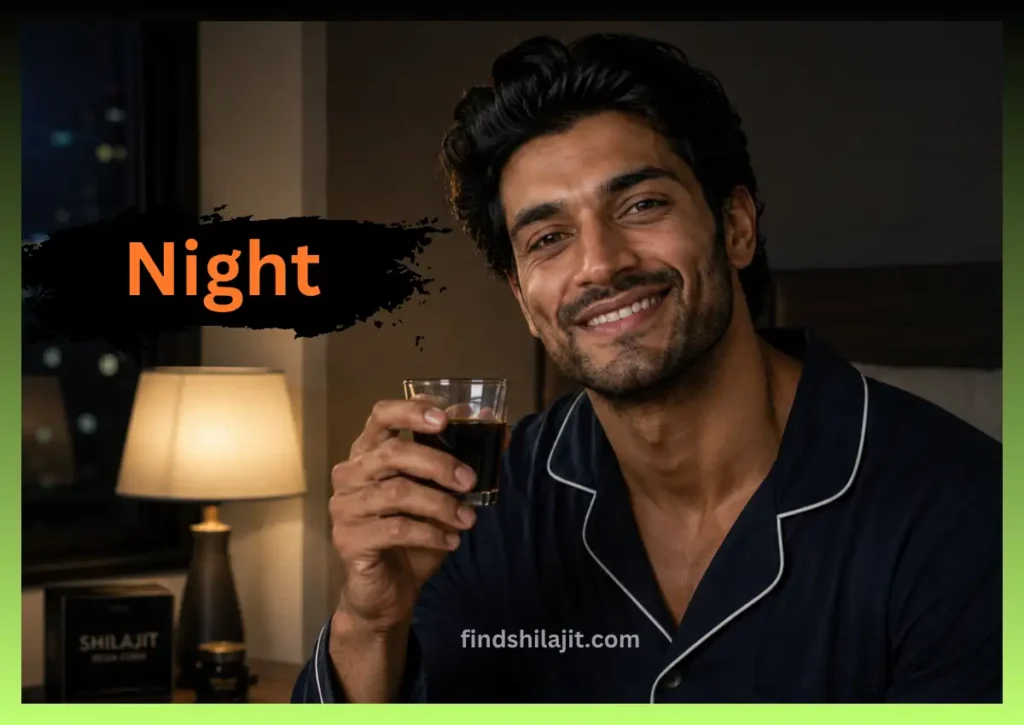 Night time to take shilajit