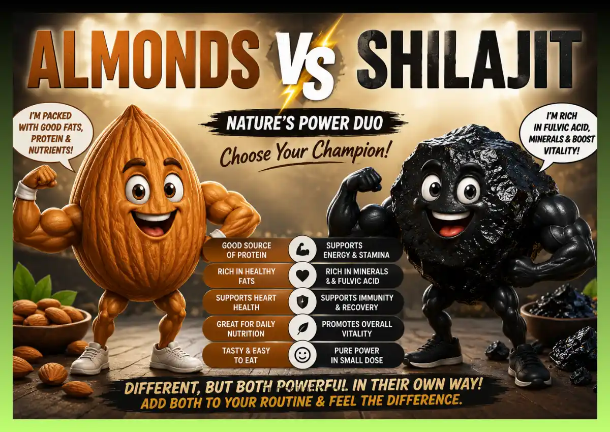Almonds vs Shilajit