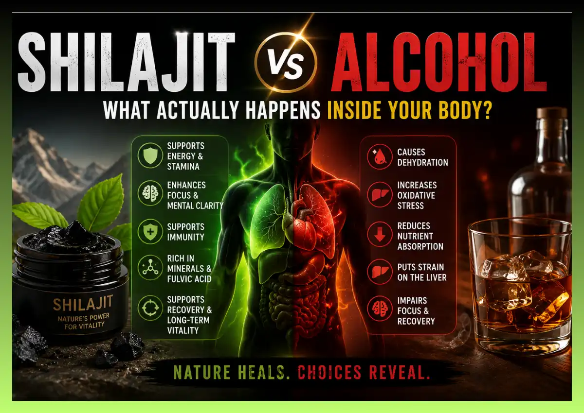 Shilajit vs Alcohol