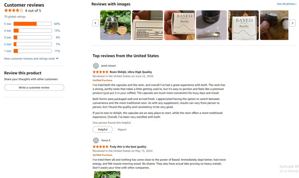 based customer reviews amazon