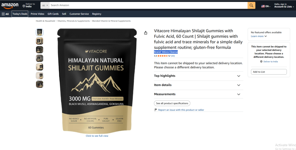 amazon vitacore