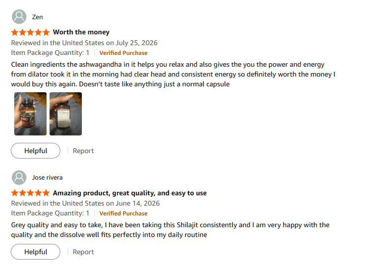 shilajit pro max amazon reviews