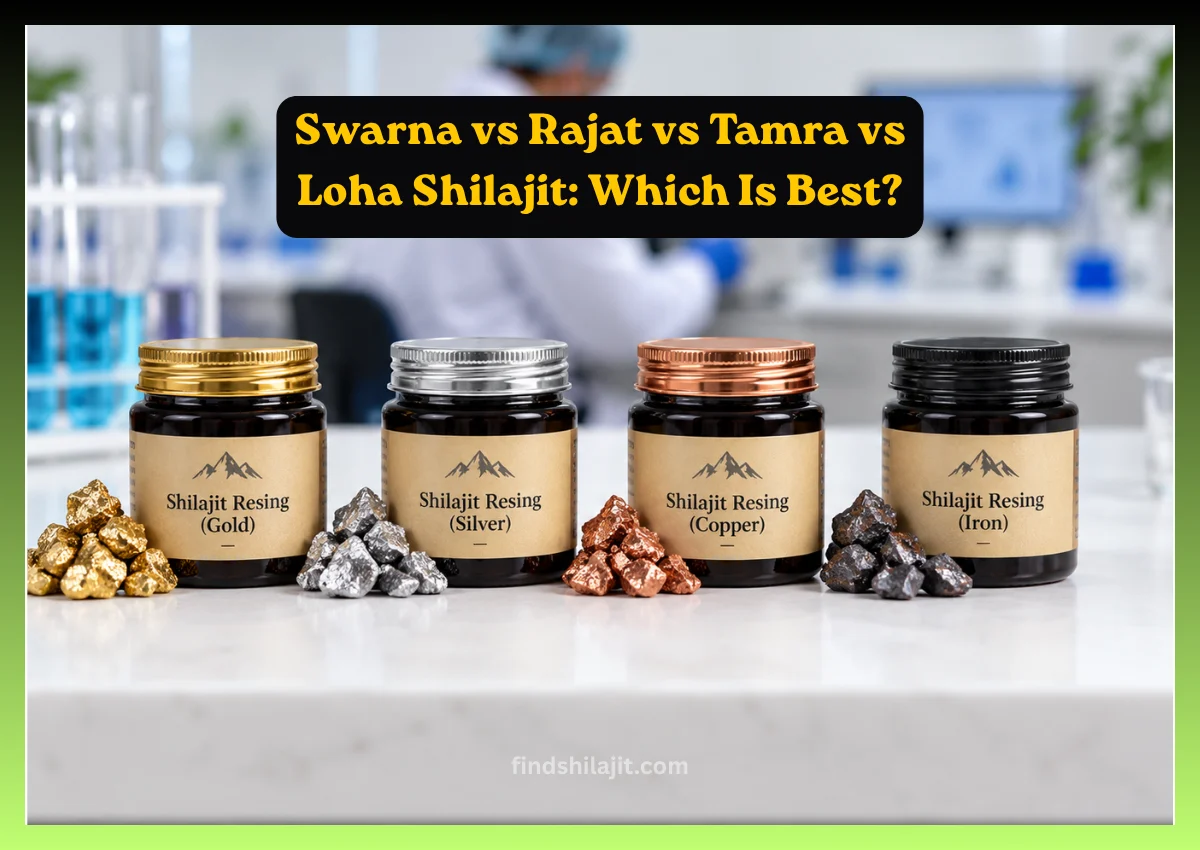 swarna vs rajat vs tamra vs loha shilajit